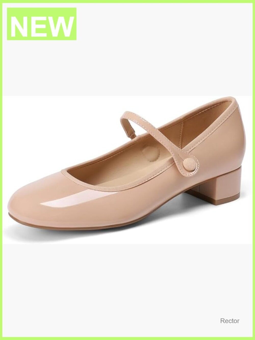 Chunky Low Heel Mary Jane Pumps Slip On Dress Shoes Comfortable Work Flats